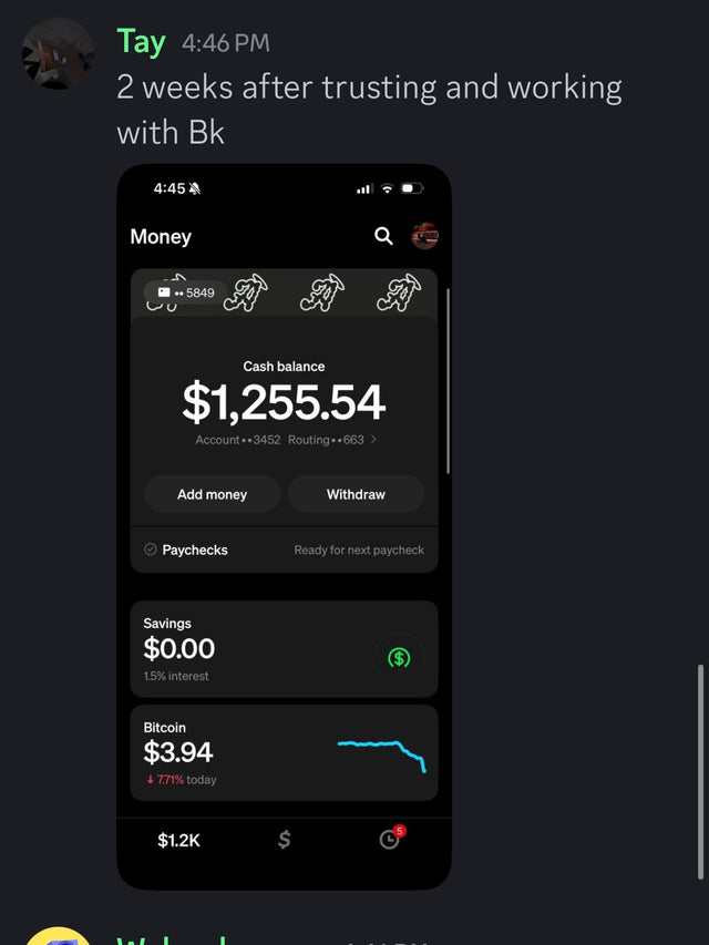 Customer testimonial screenshot